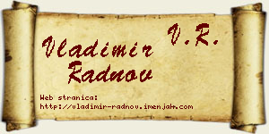 Vladimir Radnov vizit kartica
